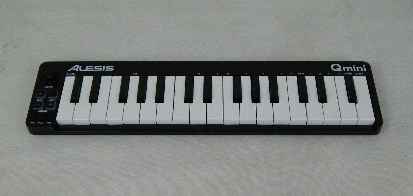 ALESIS QMINI Kompakter USB-MIDI-Keyboard-Controller mit 32 Tasten