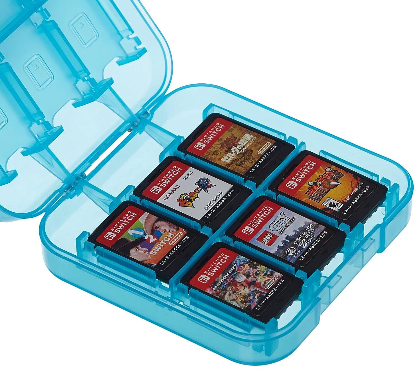 Amazon Basics - Aufbewahrungsbox für Spiele der Nintendo Switch - Blau