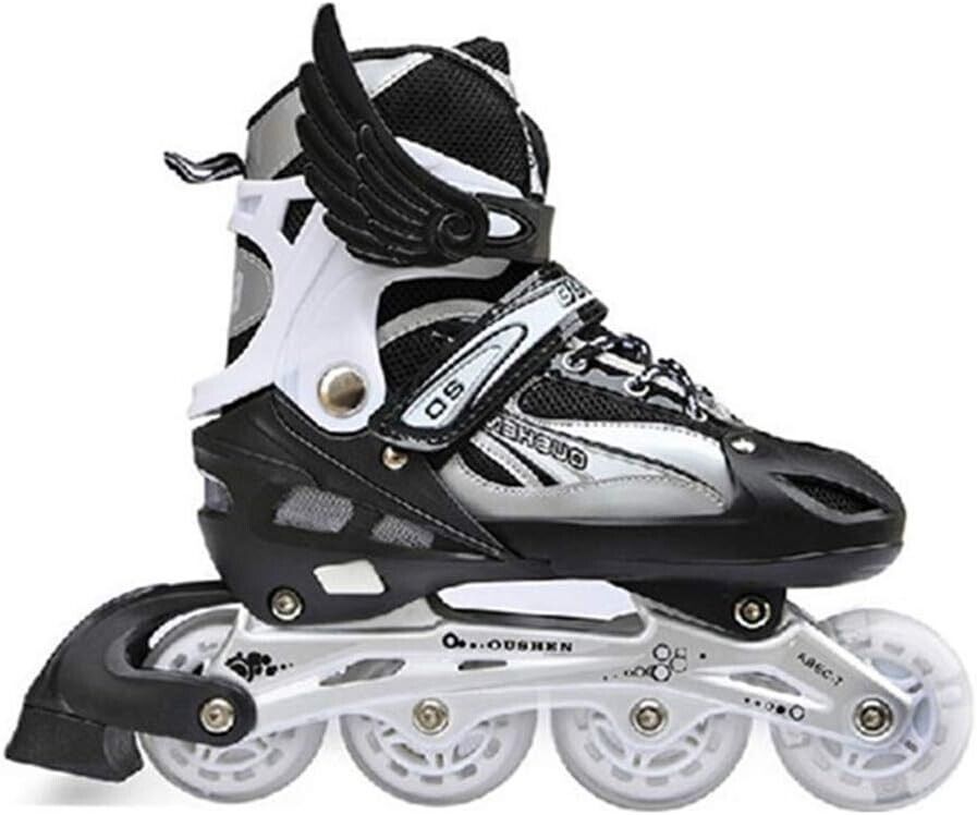 Inline Skates für Kinder Jungen Mädchen - Rollschuhe Einstellbare Größen Beleuch