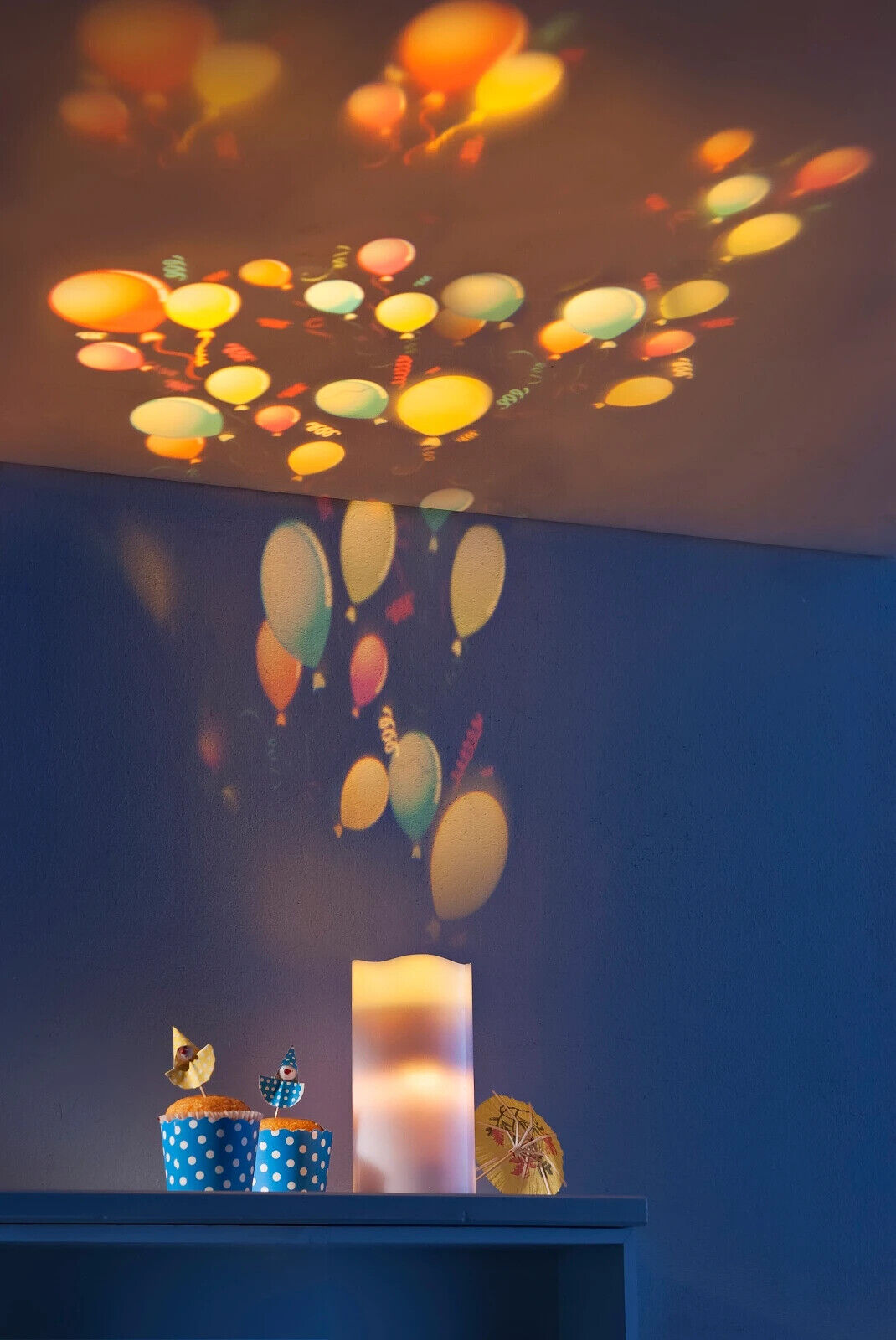 LED-Projektorkerze "Seasons", 10-tlg. LED Deko Kerze Wohnungsdeko Stimmungslicht