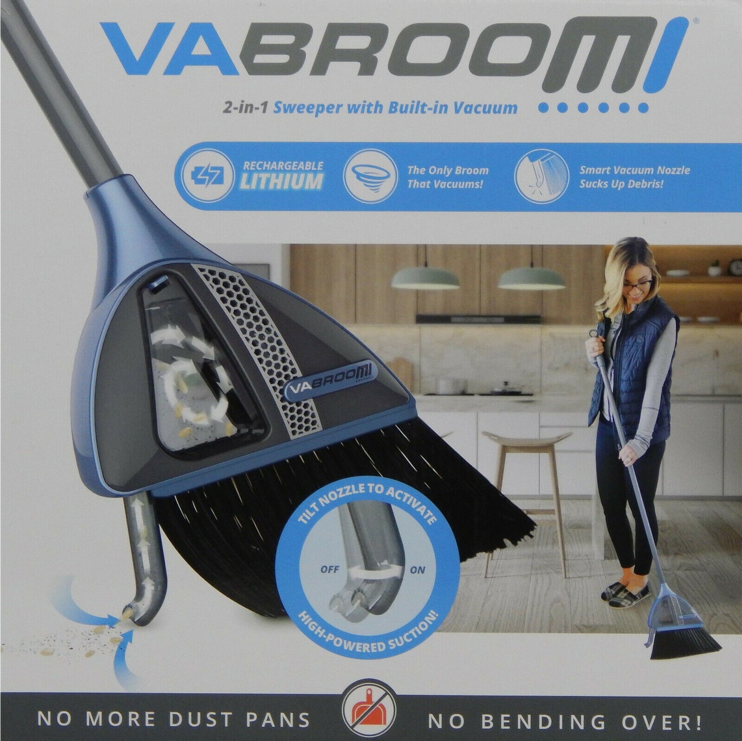 Livington VaBroom elektrischer Kehrbesen Kehren – saugen – sauber! Akkusauger