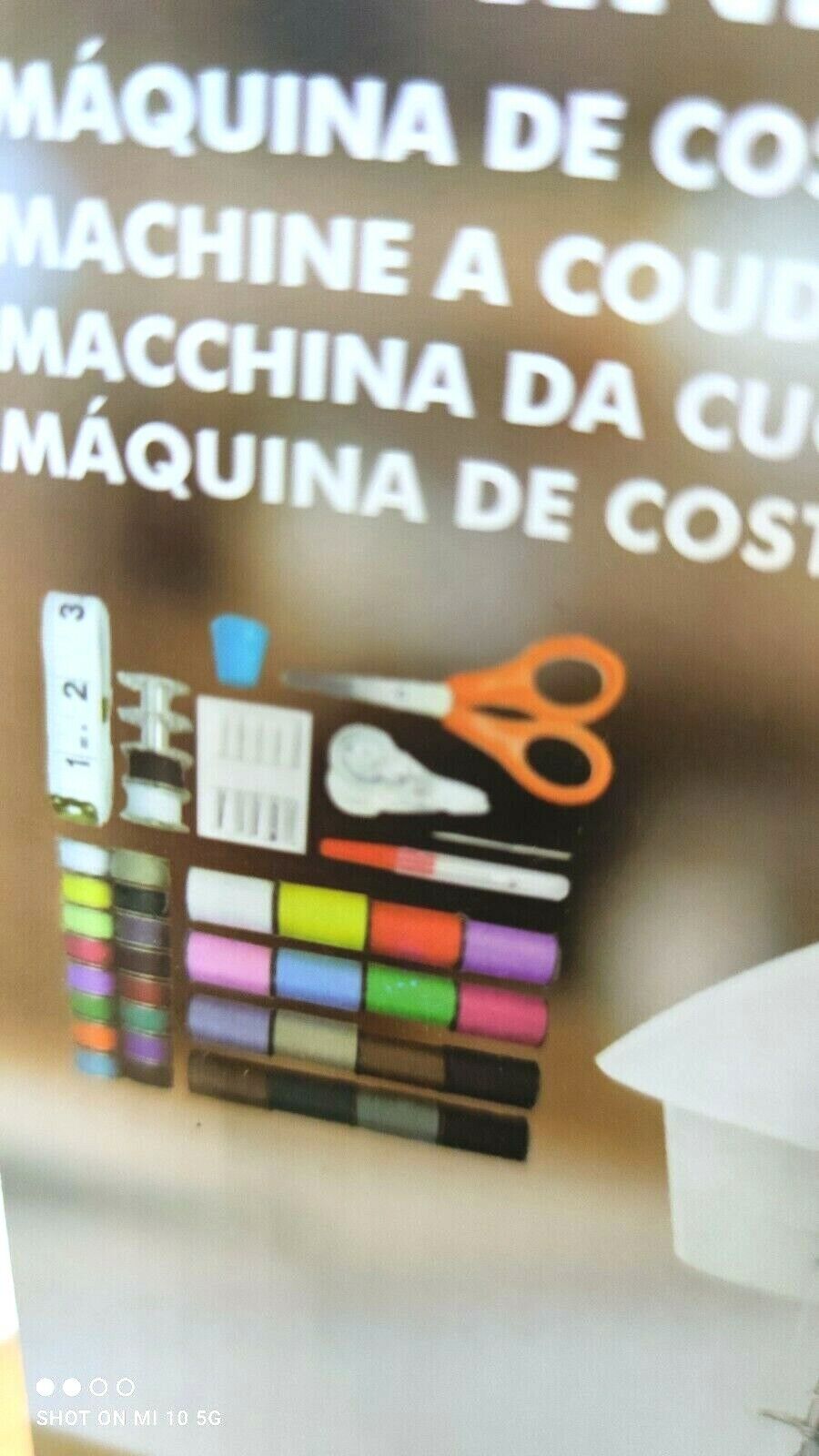 Jocca Elektrische Kompaktnähmaschine Doppelstich 4 Spulen & Nadeln