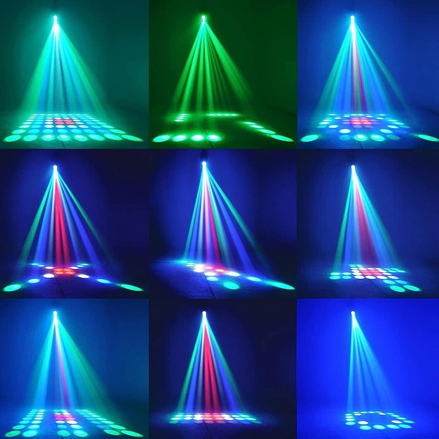 64 LED Bühnenlicht RGBW Muster Projektor DJ Licht,Automatisches/Tonaktiviertes P