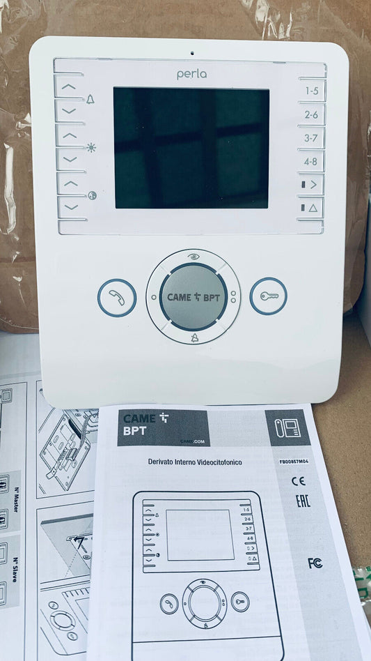 BPT Perla Freisprech-Farbvideo-Gegensprechanlage mit 3,5 Zoll weißem LCD-Display