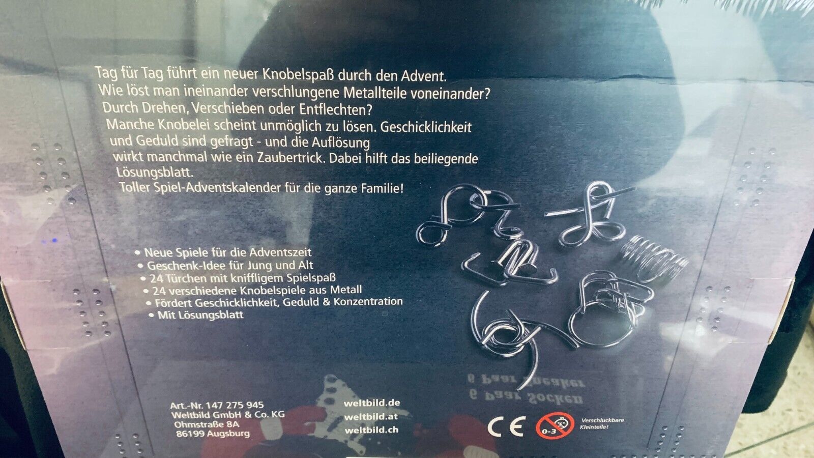 Knobel Spiele aus Metall Adventskalender