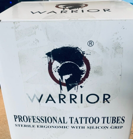 WARRIOR Tattoo Grip Tubes Einweg Tattoo Griff mit langer Spitze aus weichem Gumm