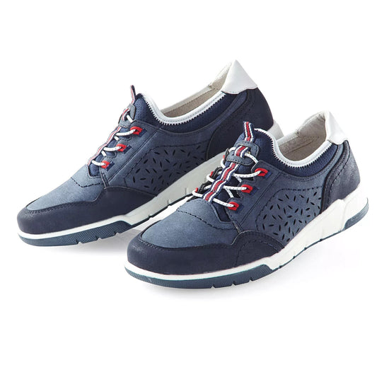 Damen Sneaker Emma Größe 41 Komfortweite G Sportschuhe Bungee dunkelblau