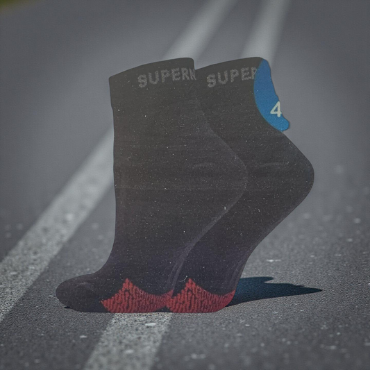 SuperNeuro Athletic Mini Crew Socken schwarz Large (43-46)
