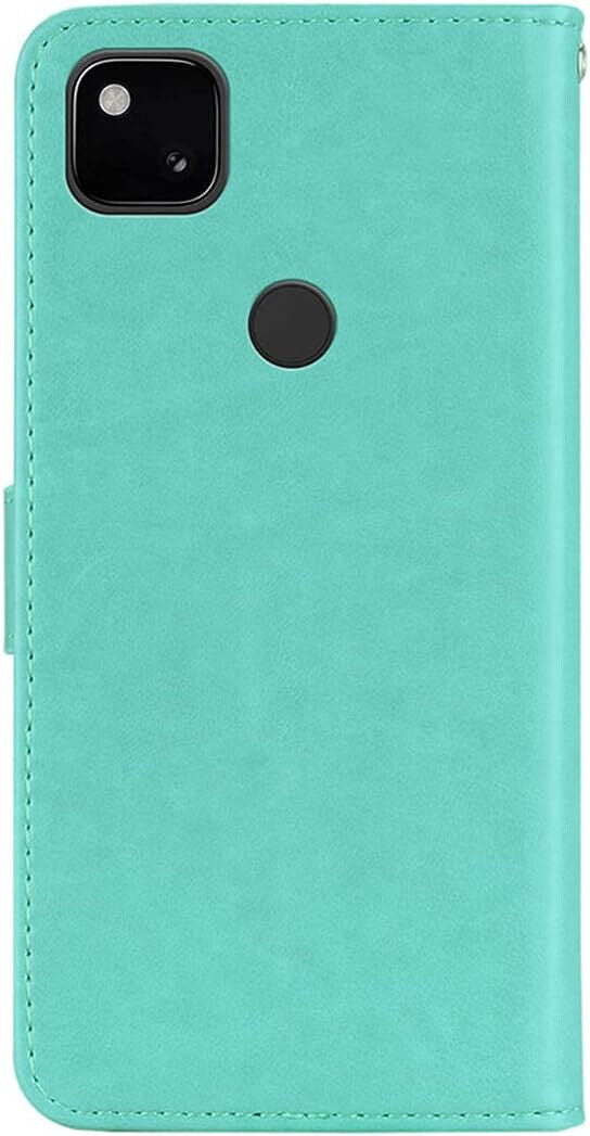 Hülle für Google Pixel 4A 5G Case, Owl Embossed Bling Glitzer PU Leder Tasche