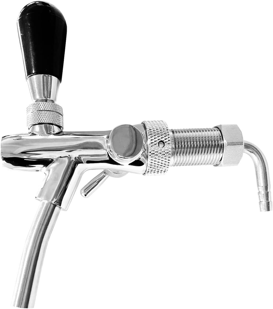 HEZHU Bierkopfzubehör Chrome verstellbarer Bierhahn, G5/8 Fadenverstellbares Bie