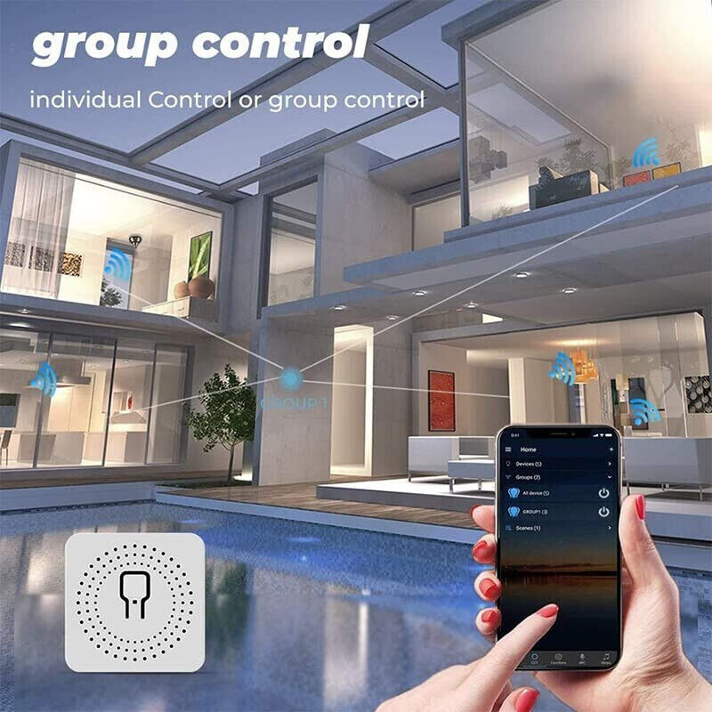 WiFi Smart Switch 16A Kompatibel mit Google Home, Alexa, Tuya, SmartLife, Smart