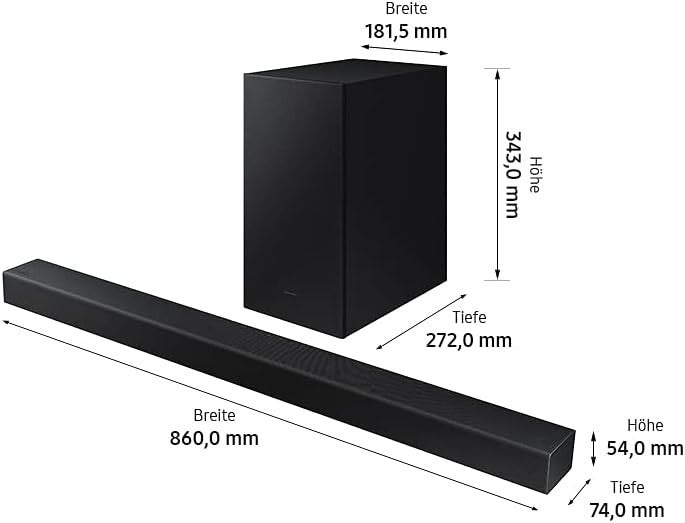 Samsung 2.1-Kanal Soundbar HW-A430/ZG mit DTS Virtual:X, Bass-Boost-Modus, Surro