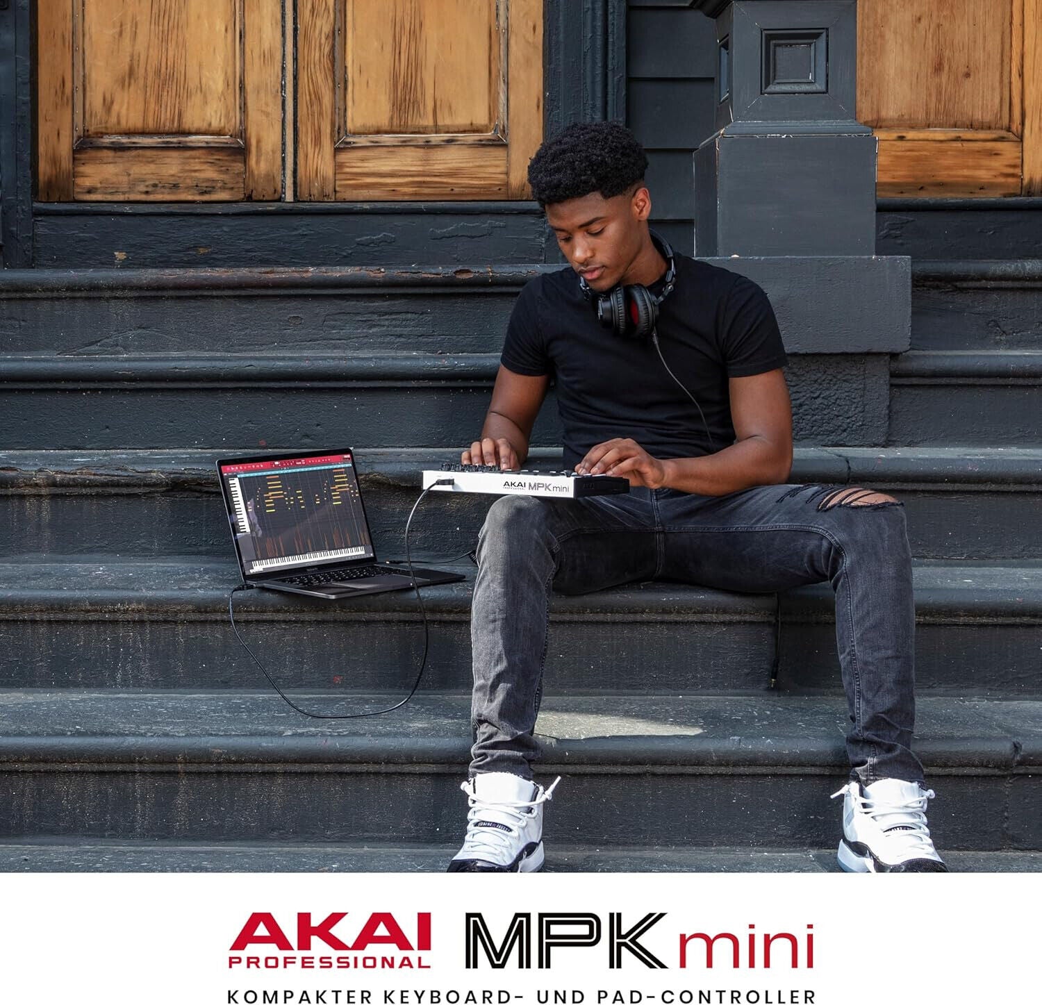 AKAI Professional MPK Mini MK3 – 25-Tasten USB MIDI Keyboard Controller Weiß