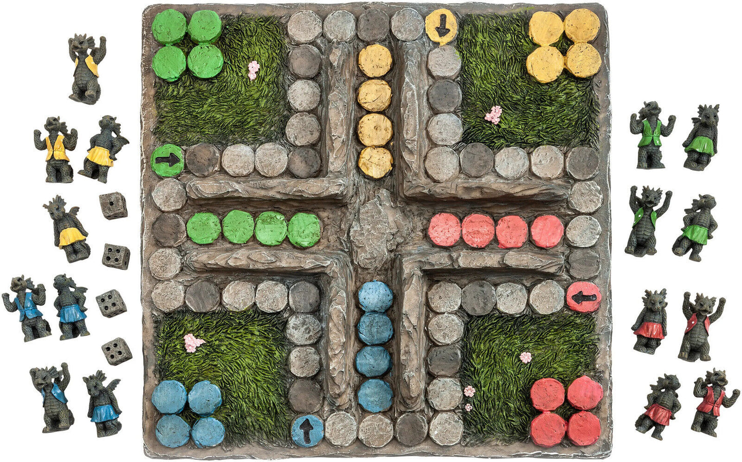 Brettspiel "Das verrückte Drachenrennen" Gesellschaftsspiel Deko und Spielspaß