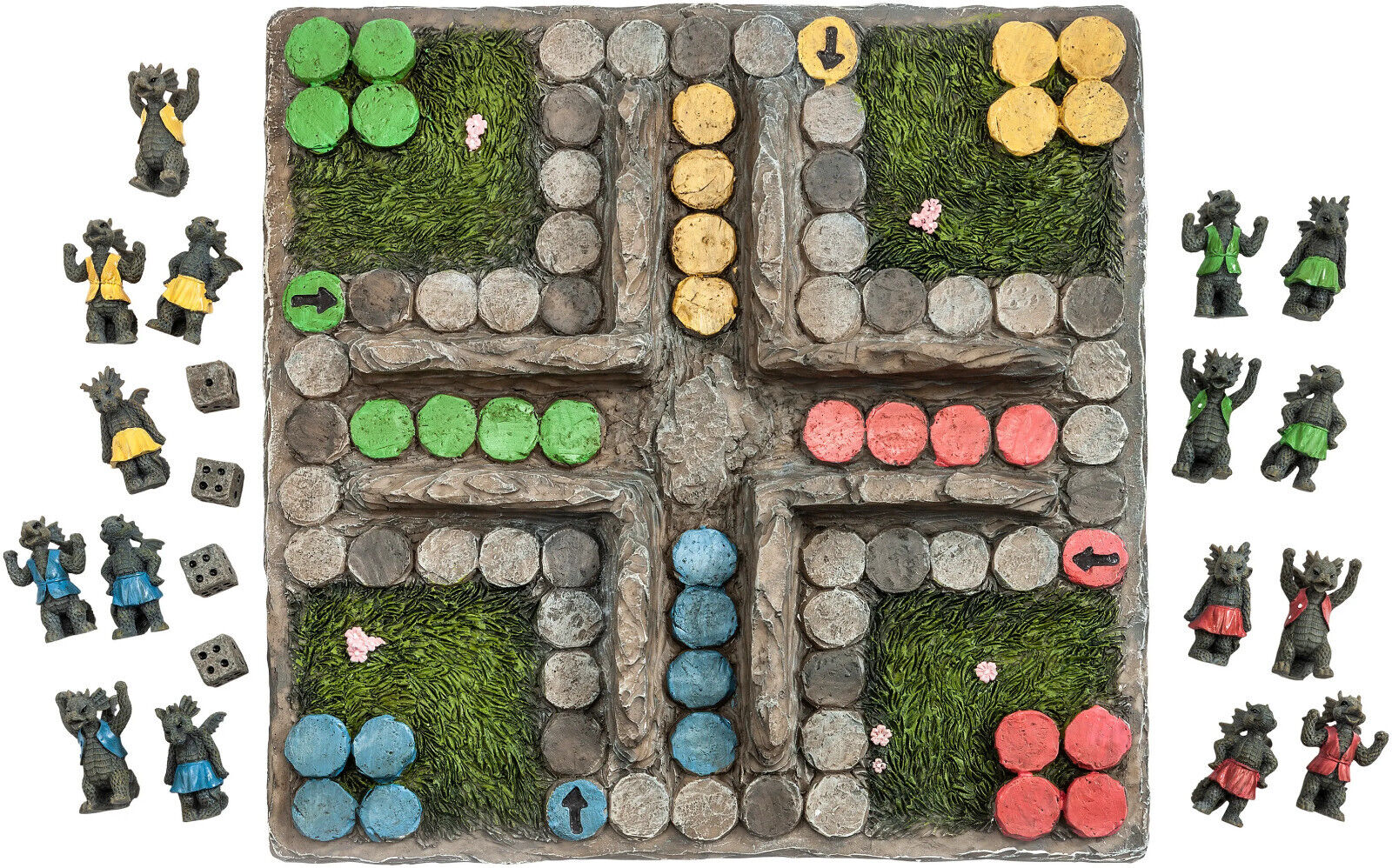 Brettspiel "Das verrückte Drachenrennen" Gesellschaftsspiel Deko und Spielspaß