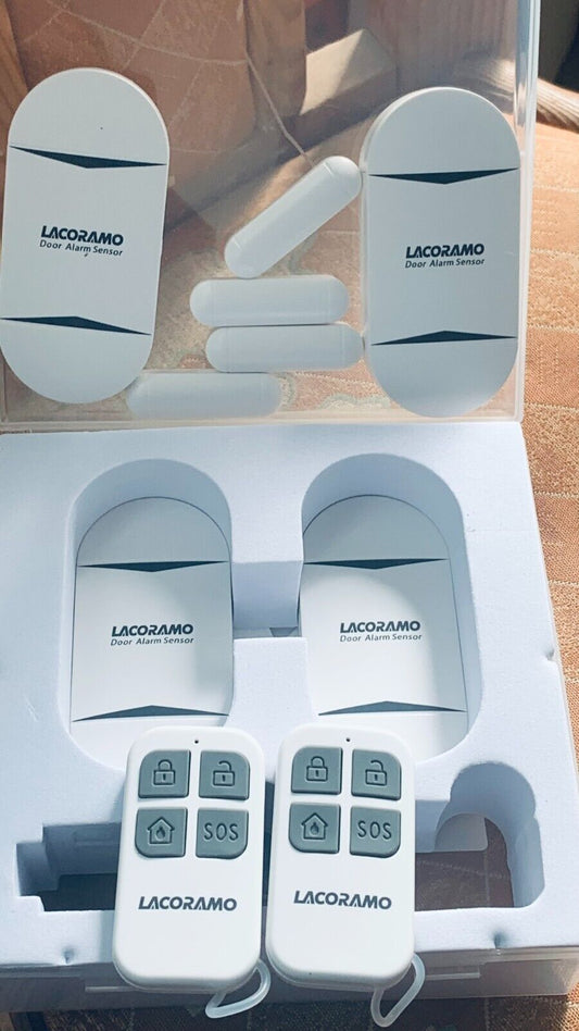 LACORAMO Türalarm und Fensteralarm MIT 2 Fernbedienungen -130 Db Sirene,Drahtlos