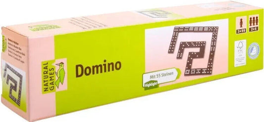 Domino Spiel Legespiel Natural Games in Holzbox 55 Steine Spiel Spaß ab 3 Jahren