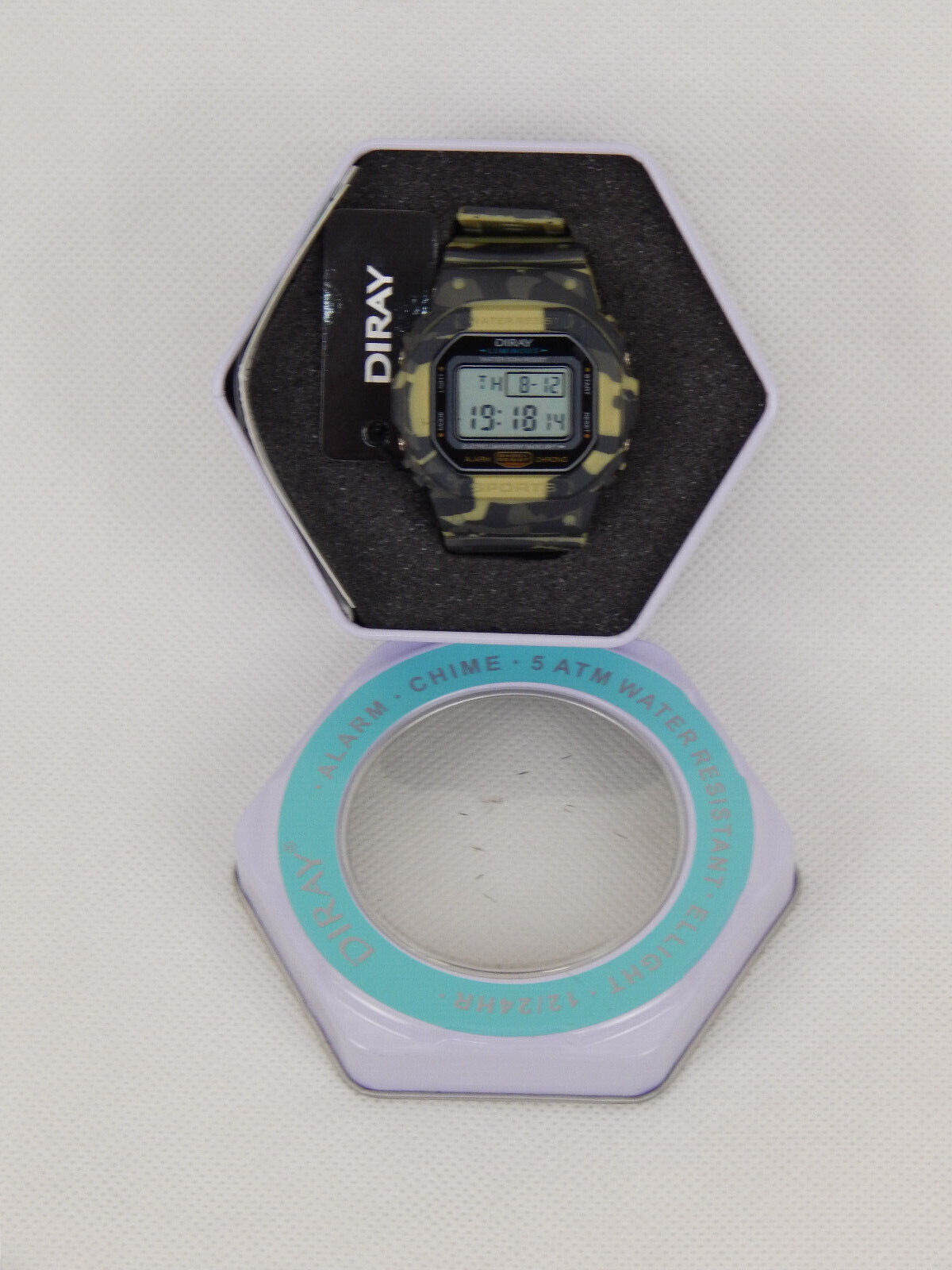 DIRAY Unisex Classic Digitaluhr PU-Armband Digitale Sportuhr Armbanduhr Uhr