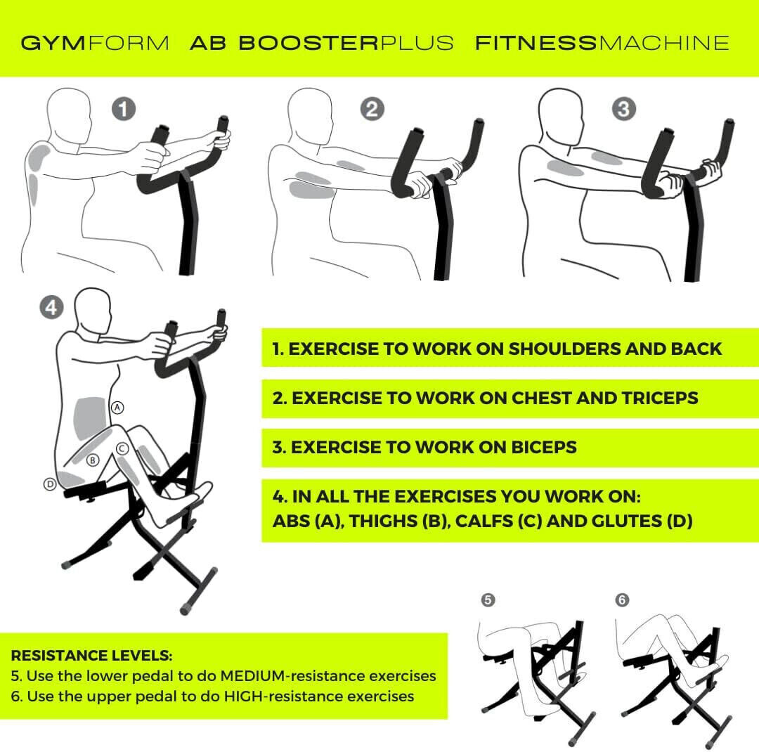 GYMFORM Heimtrainer Ab Booster Plus Trainingsgerät Ganzkörper Fitnessgerät
