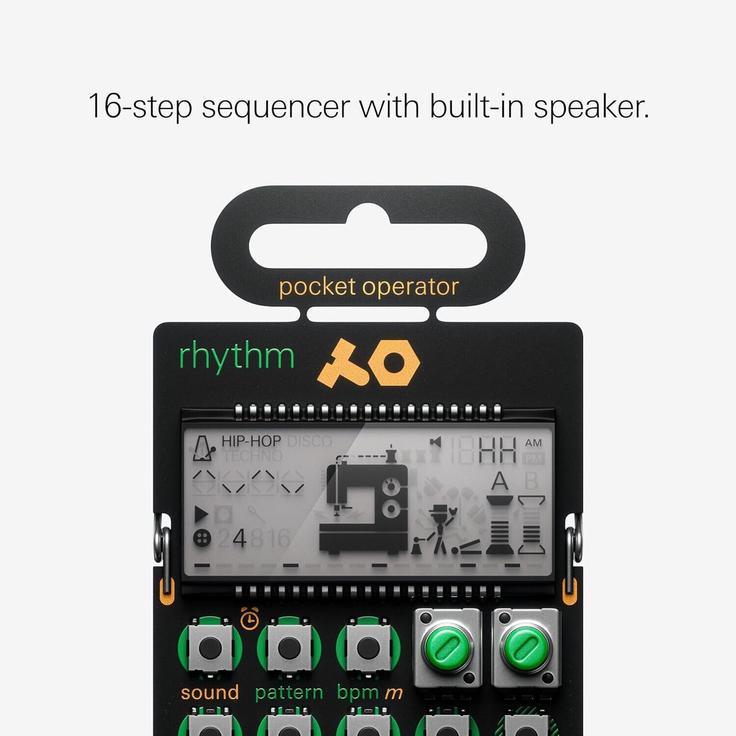 Teenage Engineering PO-12 Rhythm Pocket Operator - Mini Drum-Synth und Sequenzer