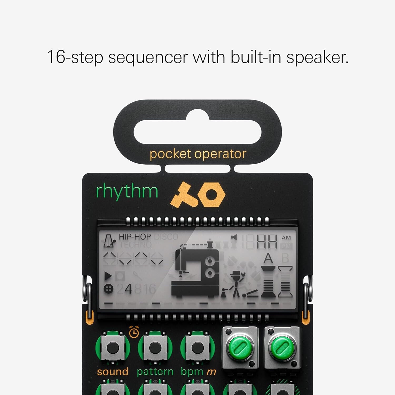 Teenage Engineering PO-12 Rhythm Pocket Operator - Mini Drum-Synth und Sequenzer