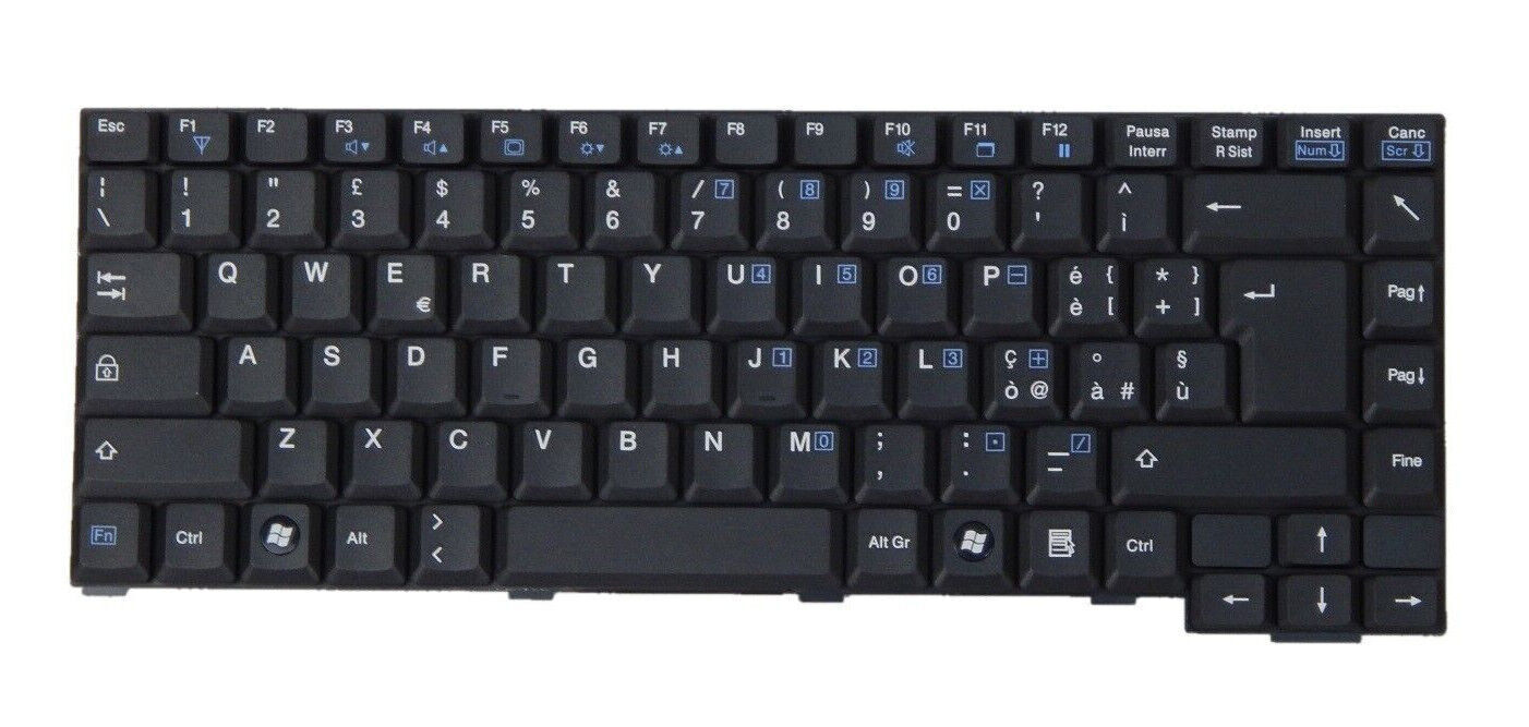 Laptop Tastatur Universal QWERTY Layout Laptoptastatur Notebook Einbau Tastatur