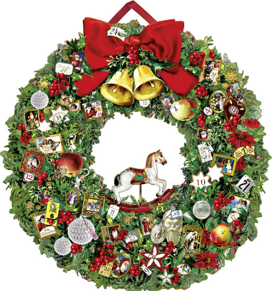 Festlicher Weihnachtskranz Advenstkalender Adventkalender