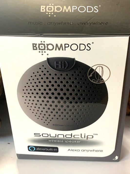 Boompods Soundclip Alexa Bluetooth-Lautsprecher Freisprecheinrichtung, Outdoor, 
