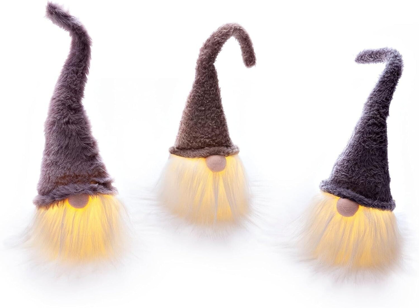 LED Dekofiguren Wichtel "Snorre, Nisse & Lars" 3er-Set