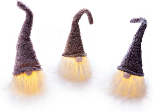 LED Dekofiguren Wichtel "Snorre, Nisse & Lars" 3er-Set