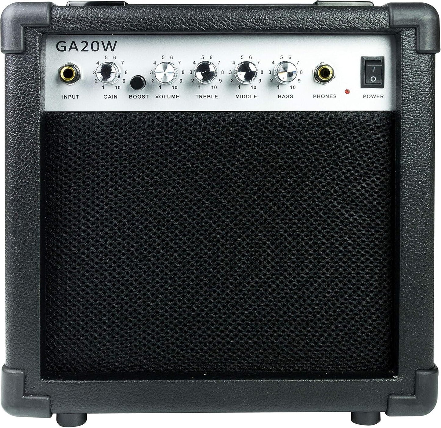 RockJam GA-20W 20 Watt Gitarrenverstärker mit Kopfhörerausgang und Effekten