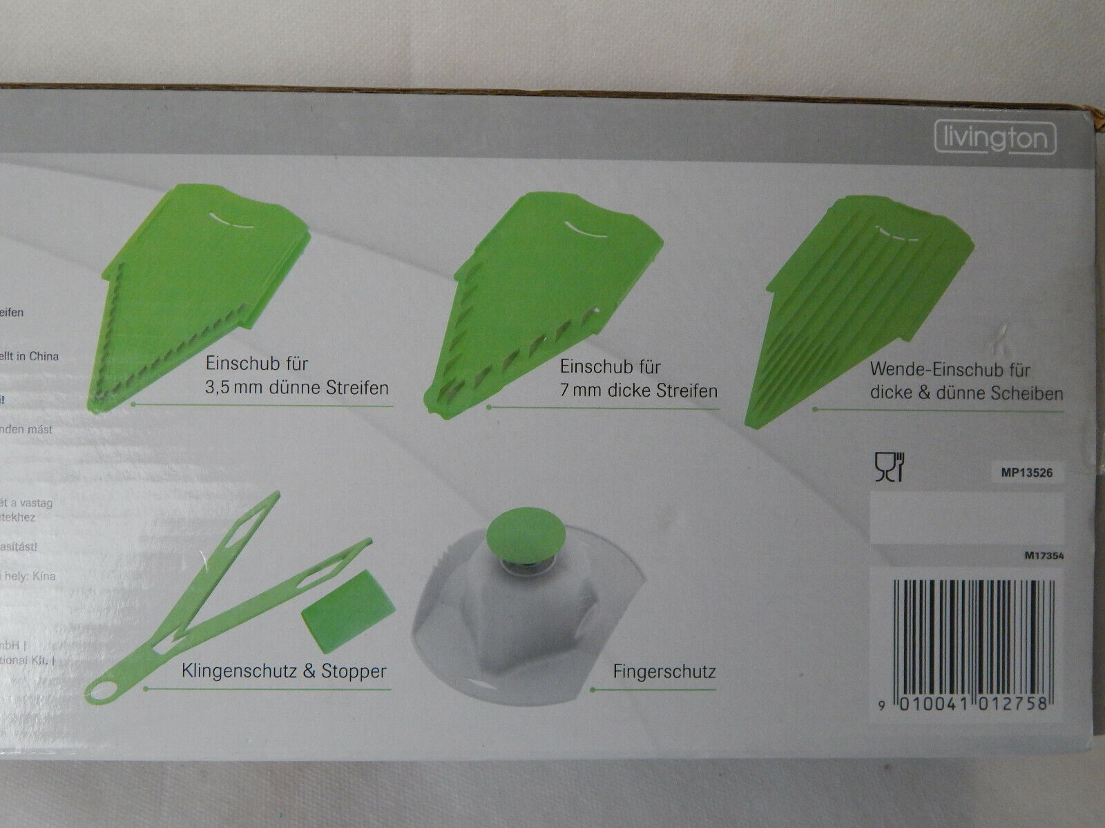 Livington Gemüsehobel 6-tlg Set grün
