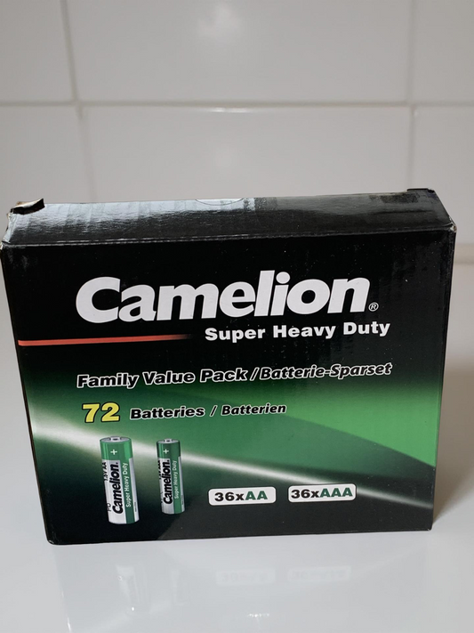 Camelion 10197200-1 - Super Heavy Duty Batterien, Haushaltsspar-Set 72-teilig, 3