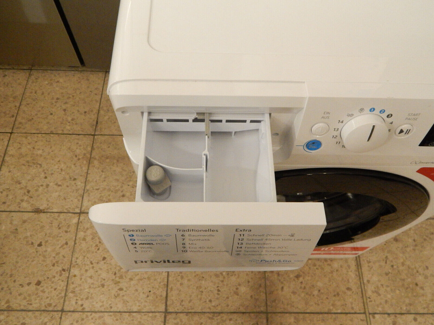 Privileg PWFV X 1073 A Waschmaschine 10kg Dampf-Programme 1400U/min in Weiß