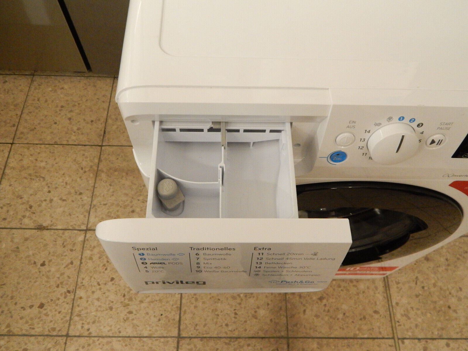 Privileg PWFV X 1073 A Waschmaschine 10kg Dampf-Programme 1400U/min in Weiß