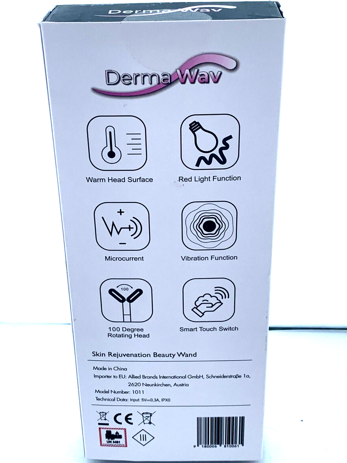 Mikrostrom-Gesichtsmassagegerät mit Schallvibration DermaWav 4in1
