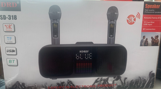 SDRD SD-318 Karaoke Family KTV Blau, Bluetooth-Verbindung, TF-Kartensteckplatz,