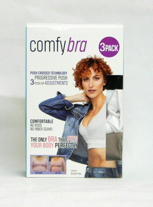 Comfy Bra - Nahtlose Damen BH 3er Set  ohne Bügel   Größe (L= 34/36)