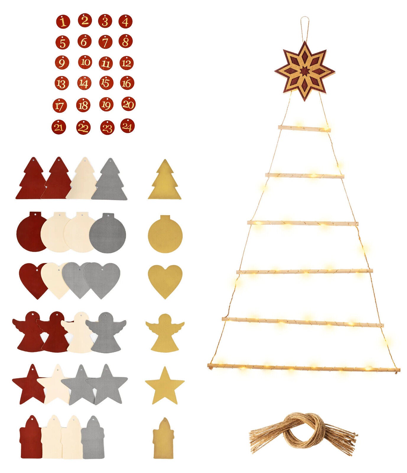 DIY-Adventskalender mit 24 Rubbelkarten Advent Weihnachten Advent-Kalender