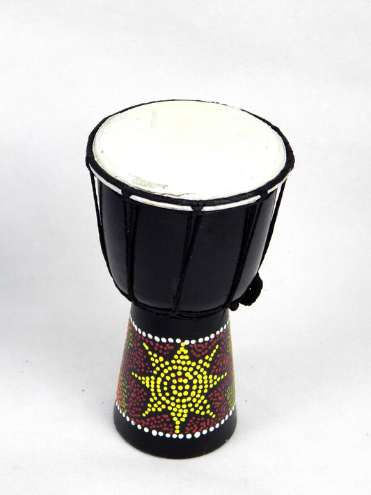 Djembe Trommel Bongo Afrika Holz 25 cm Musik Instrument Rhythmus Percussion 25cm