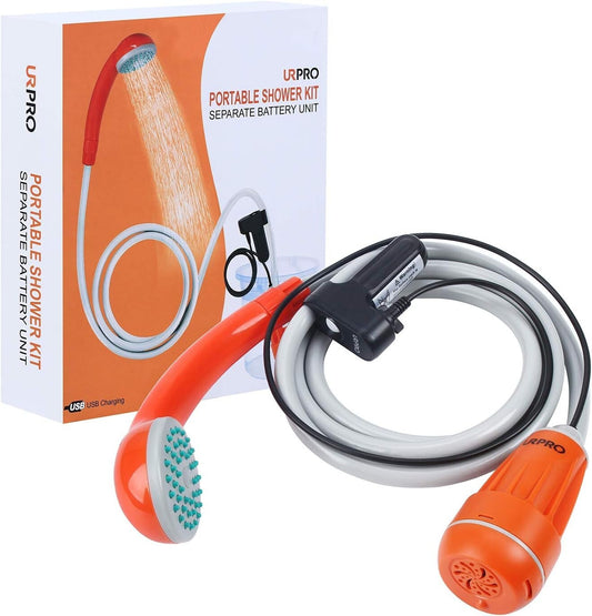 TOPWAY Camping Dusche Set 3.7V USB wiederaufladbar Tragbare