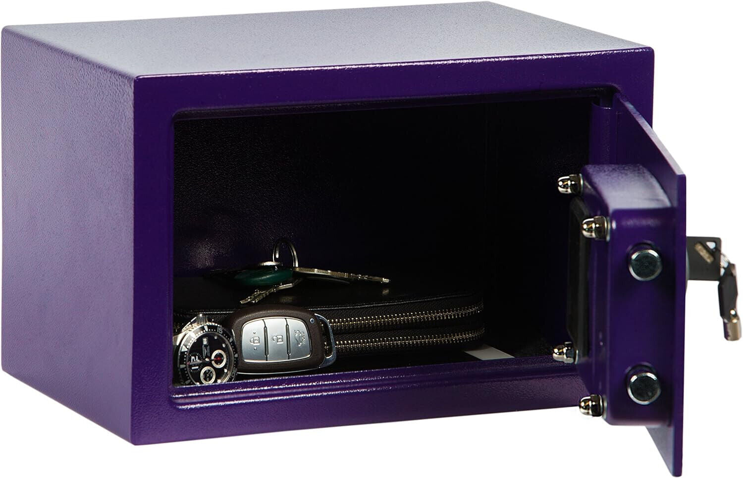 Brihard Home Tresor Safe mit Elektronischem Schloss, 20x31x20cm (HxWxD), Marine