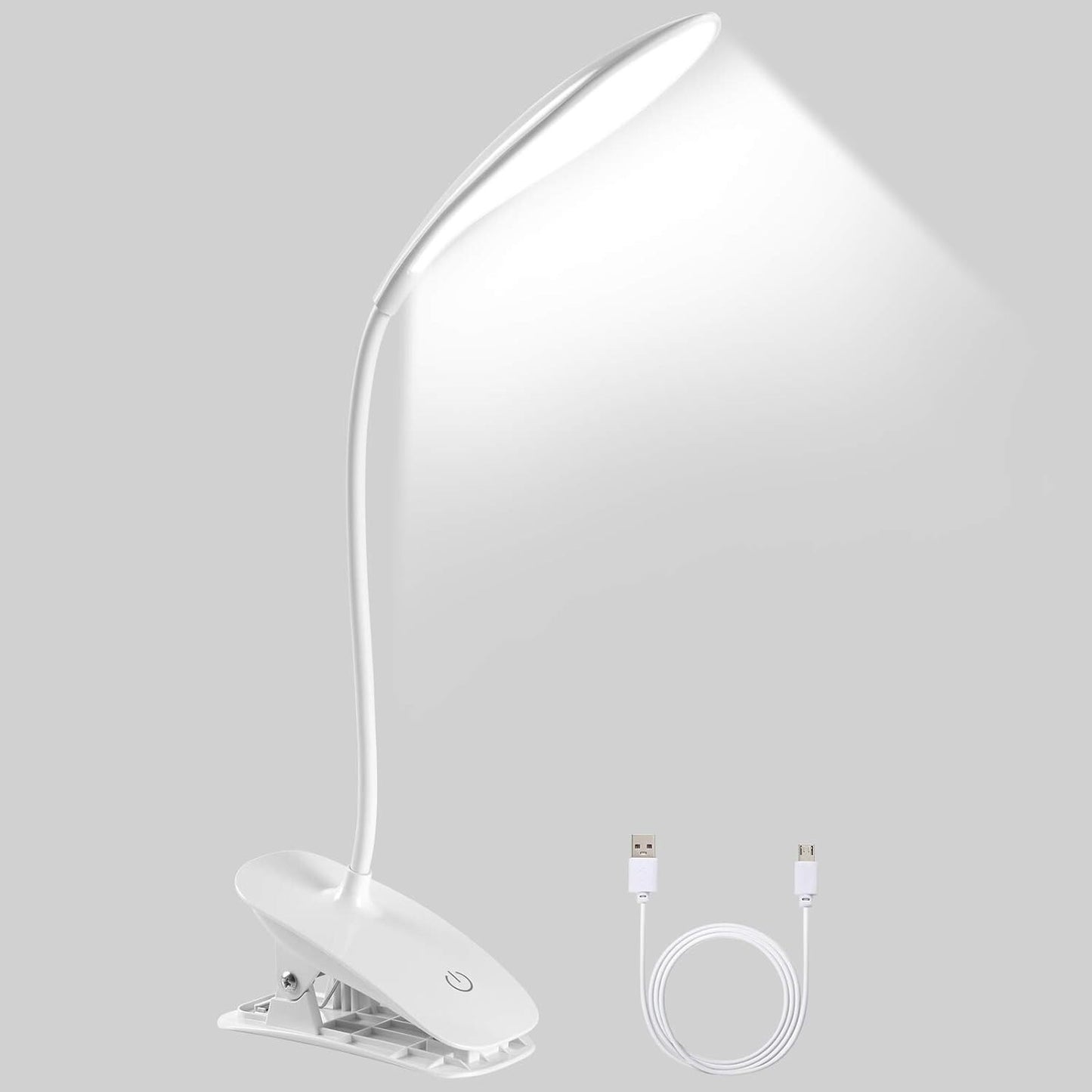 LED Desk Lamp, 360° Flexible Table Lamp, 3 Brightness Levels, Battery Table Lam
