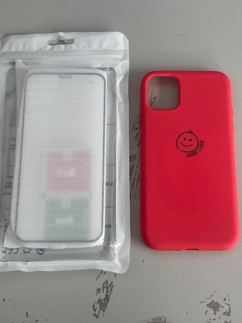 iphone 11 Handy Hülle mit schutzglas (Good Luck) Rot