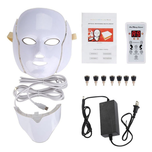 LED Gesichtsmaske, 7-farbige klare Anti-Aging Gesichtsmaske, zielt auf Akne usw.
