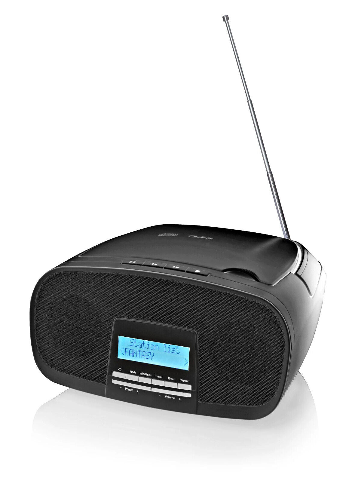 Boombox DAB+/FM mit CD-Player DAB+ CD Radio Küchenradio in Schwarz