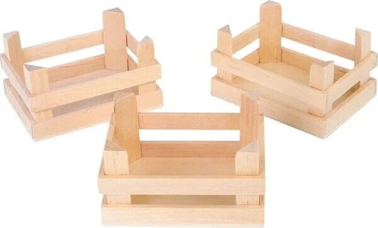 Kiste 3-er Set klein ca.10 x 8 x 5,5 cm  Holz