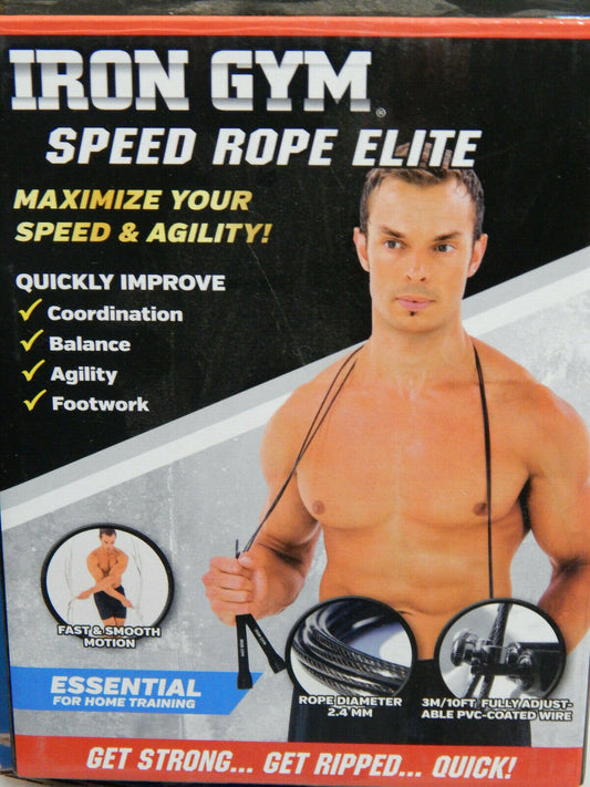 Iron Gym Adjustable Speed Rope, 16241, Hüpfseil, Springseil, Fitness, Ausdauer