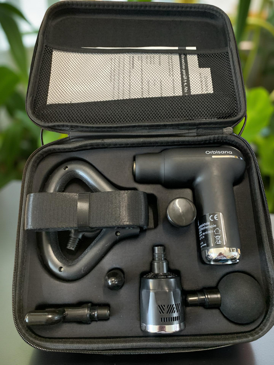 Orbisana Massagepistole mit Wärme- Kälteanwendung, Massage Pistole, Massagegerät