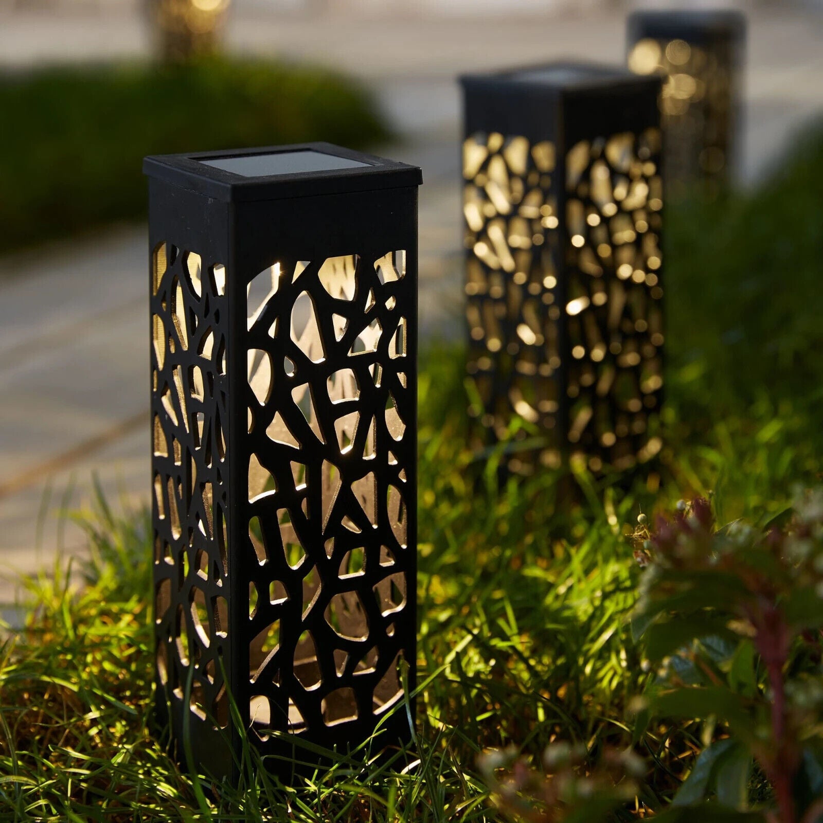Solarleuchten-Set, 2-tlg. Gardeno - Gartenstecker - ca. Ø18 cm - Schwarz
